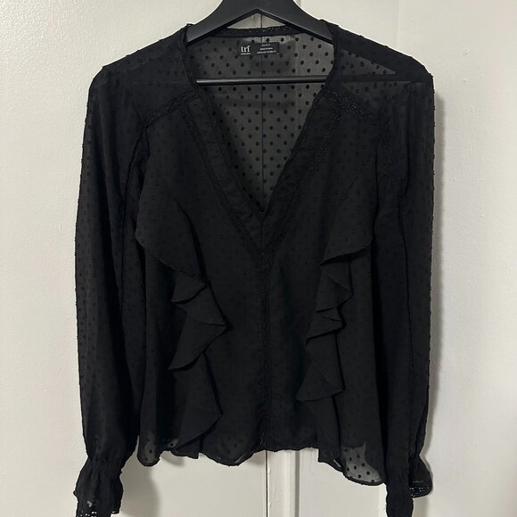 Zara TRF Collection Women's Blouse Size XL Black - Picture 1 of 4